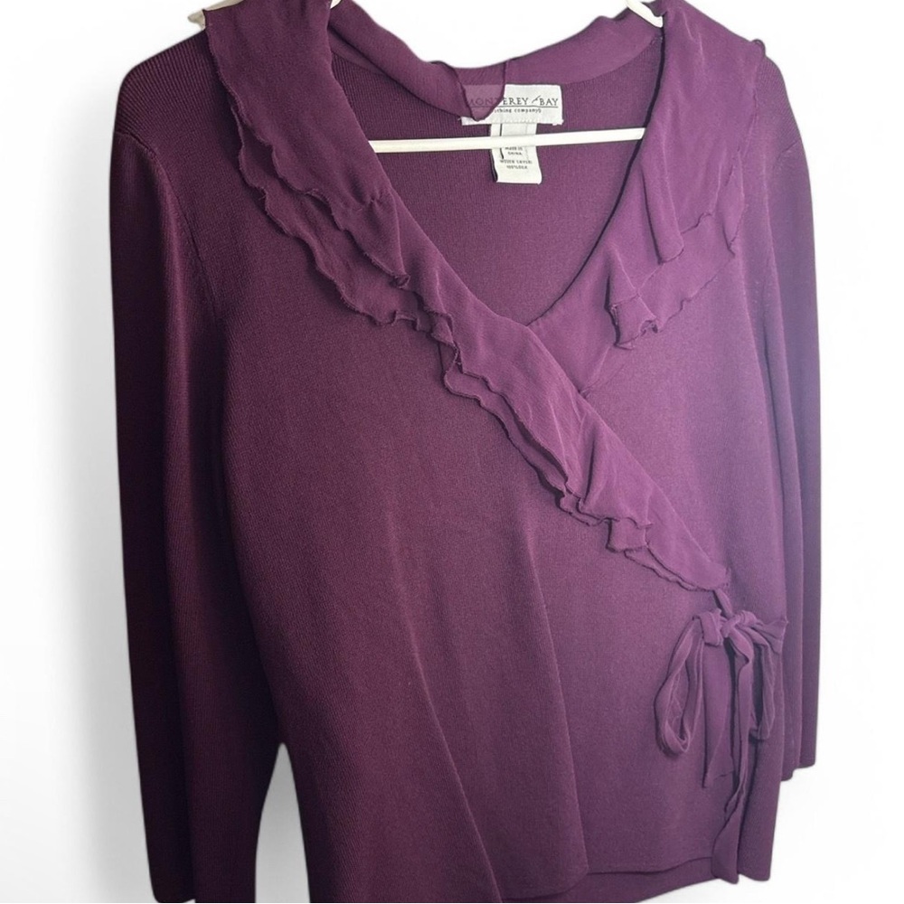 Women's Purple Wrap Top
